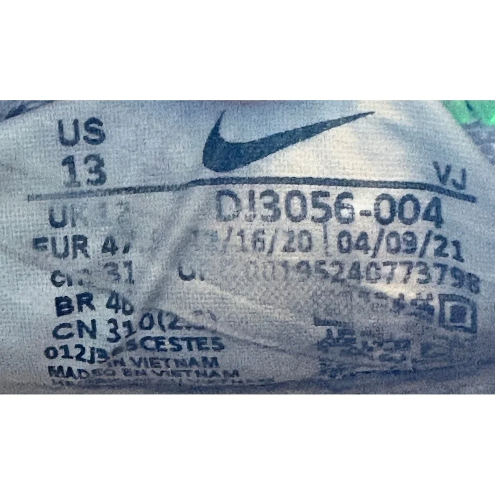 Nike Space Hippie 01 Electric Green Men's Size 13 Grey Athletic Shoes DJ3056-004